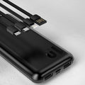 Baterie Externa Dudao K6Pro 10000 mAh - Cabluri Integrate USB USB-C Micro-USB Lightning - Black - K6Pro-black - 6973687242688 - 3