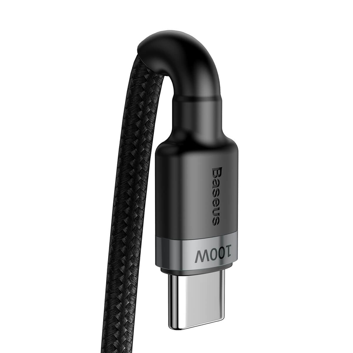 Cablu Incarcare & Date USB-C la Baseus Cafule - 100W PD QC 3.0 5A Nylon Brodat - 2 m - CATKLF-ALG1 - 6953156216365