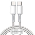 Cablu Incarcare & Date USB-C la Baseus High Density Braided - 100W QC 3.0 Power Delivery 5A - 1m - CATGD-02 - 6953156231986 - 2