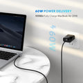 Cablu Incarcare & Date USB-C la curbat 90° Ugreen - 60 W Power Delivery QC Nylon Brodat - 50123 - 6957303851232 - 5