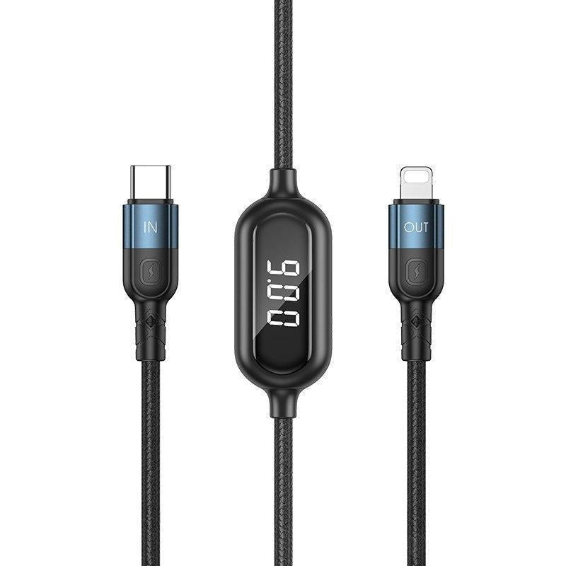 Cablu Incarcare & Date USB-C la Lightning Remax Litxn Series - Display 20 W Power Delivery - 1m - RC-193i - 1