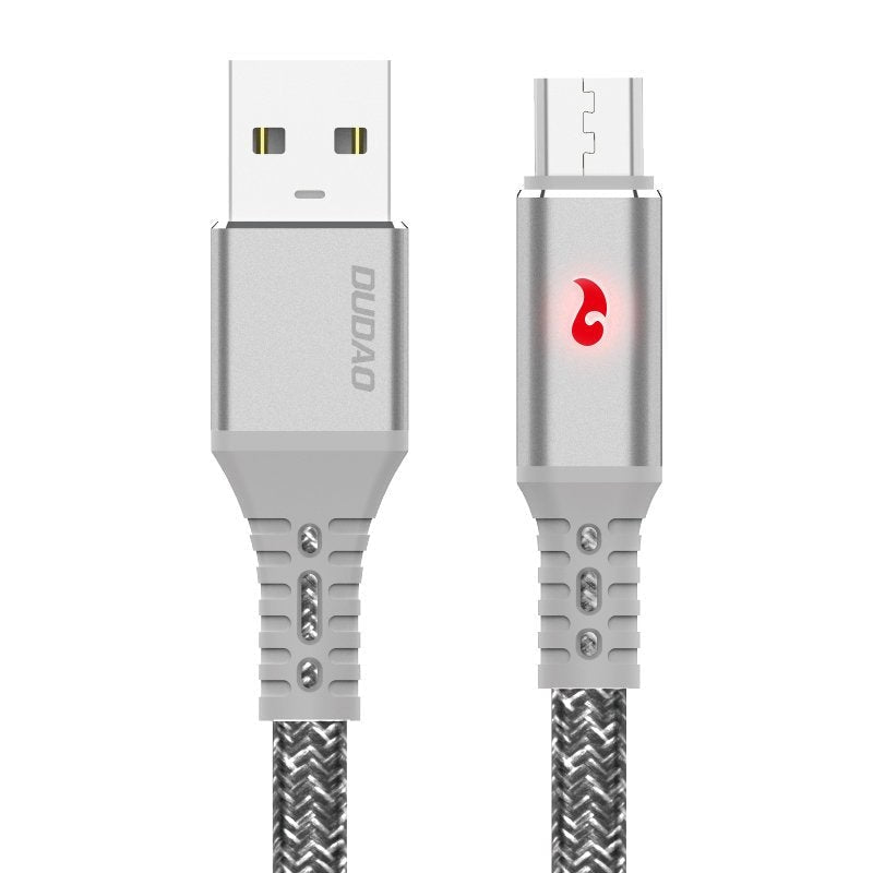 Cablu Incarcare & Date USB la Micro-USB cu indicator LED Dudao - 3A - 1 m - L7xM - 6970379618028