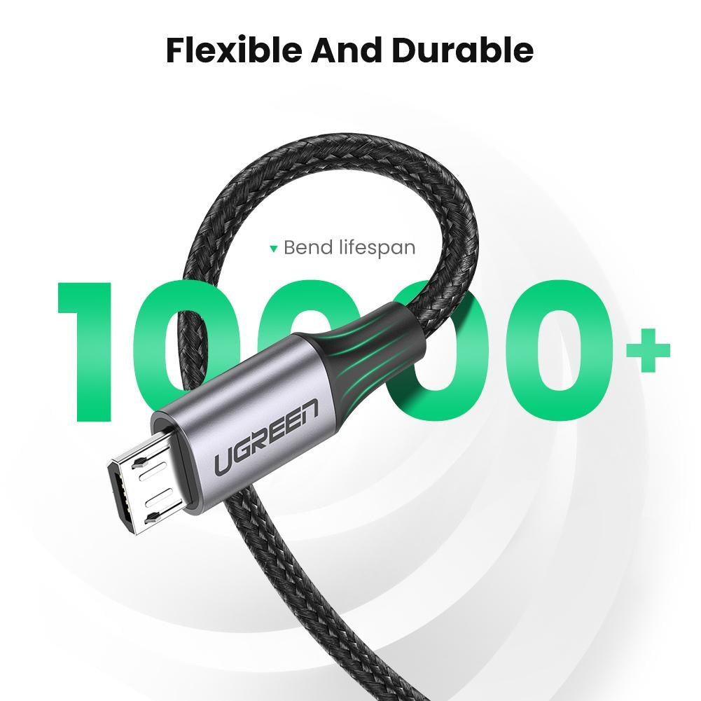 Cablu Incarcare & Date USB la Micro-USB Ugreen - 18W Quick Charge 2.0 Adaptive Fast Charging - 60145 - 6957303861453 - 8