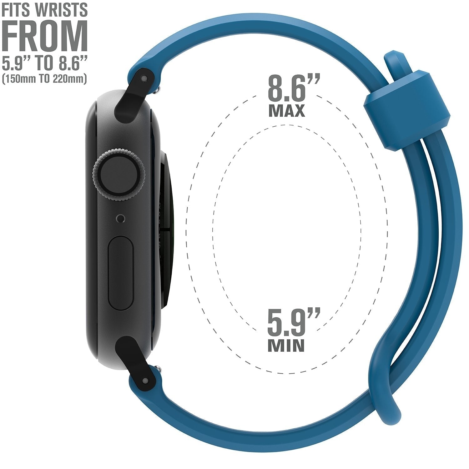 Curea Catalyst Sport Band - Apple Watch 1 2 3 4 5 6 7 8 & SE (40/38 mm) - CAT38SBBLK - 4897041792737 - 32