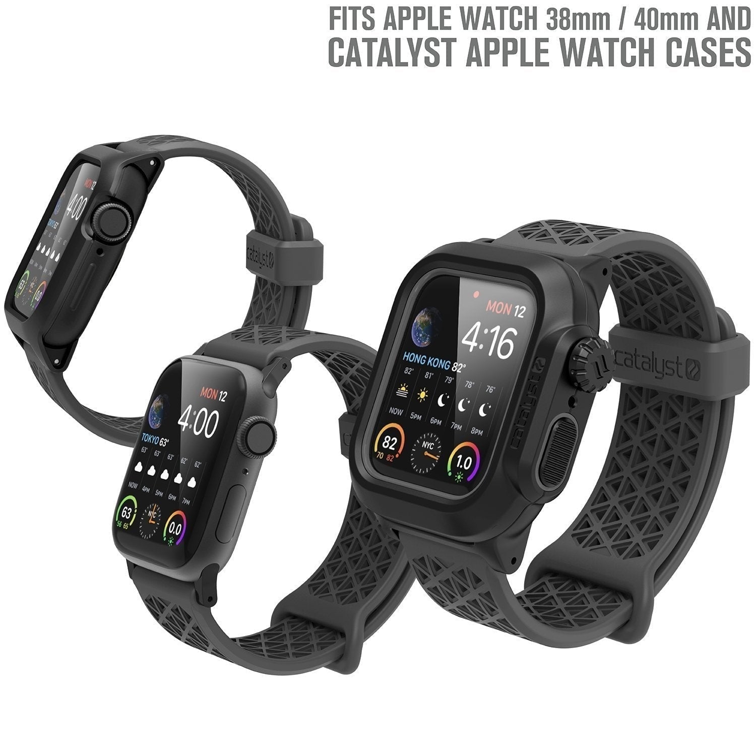 Curea Catalyst Sport Band - Apple Watch 1 2 3 4 5 6 7 8 & SE (40/38 mm) - CAT38SBBLK - 4897041792737 - 12