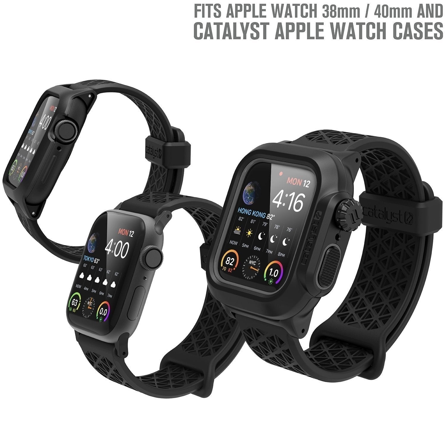 Curea Catalyst Sport Band - Apple Watch 1 2 3 4 5 6 7 8 & SE (40/38 mm) - CAT38SBBLK - 4897041792737