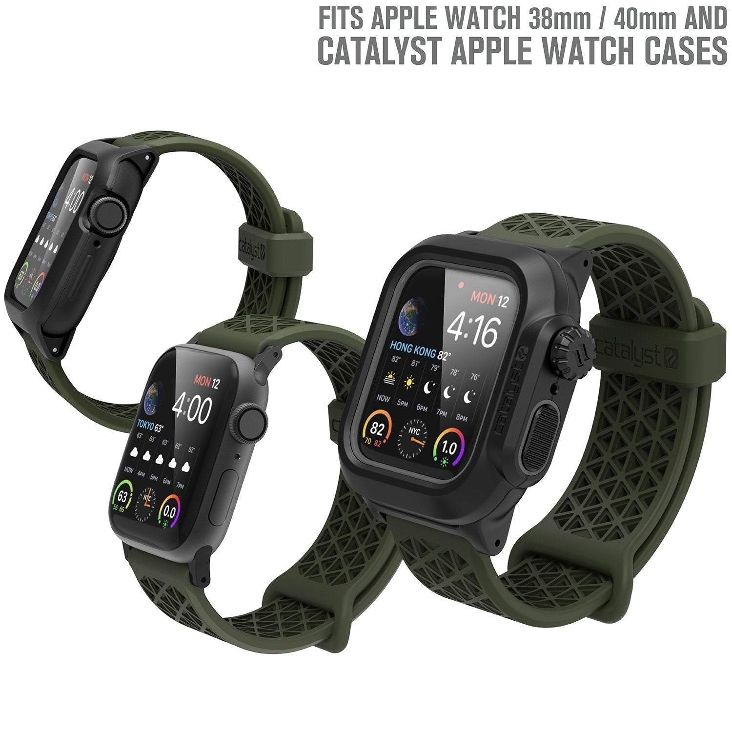 Curea Catalyst Sport Band - Apple Watch 1 2 3 4 5 6 7 8 & SE (40/38 mm) - CAT38SBBLK - 4897041792737 - 19