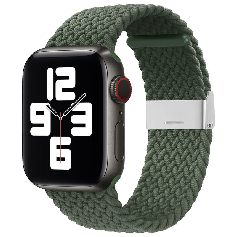 Curea Material Impletit - Apple Watch 8 7 6 SE 5 4 3 2 (41 / 40 / 38 mm) - Green - 9145576237786 - 32