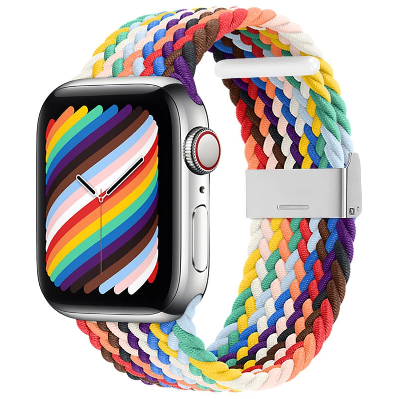 Curea Material Impletit - Apple Watch 8 7 6 SE 5 4 3 2 (41 / 40 / 38 mm) - Multicolor - 9145576237724 - 14