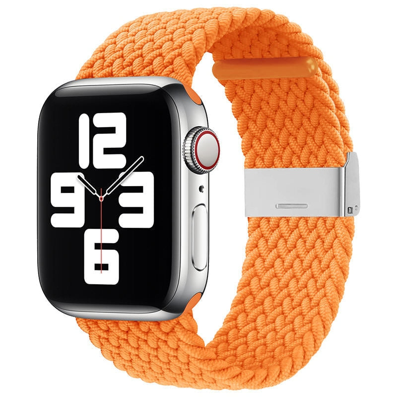 Curea Material Impletit - Apple Watch 8 7 6 SE 5 4 3 2 (41 / 40 / 38 mm) - Orange - 9145576237809 - 35