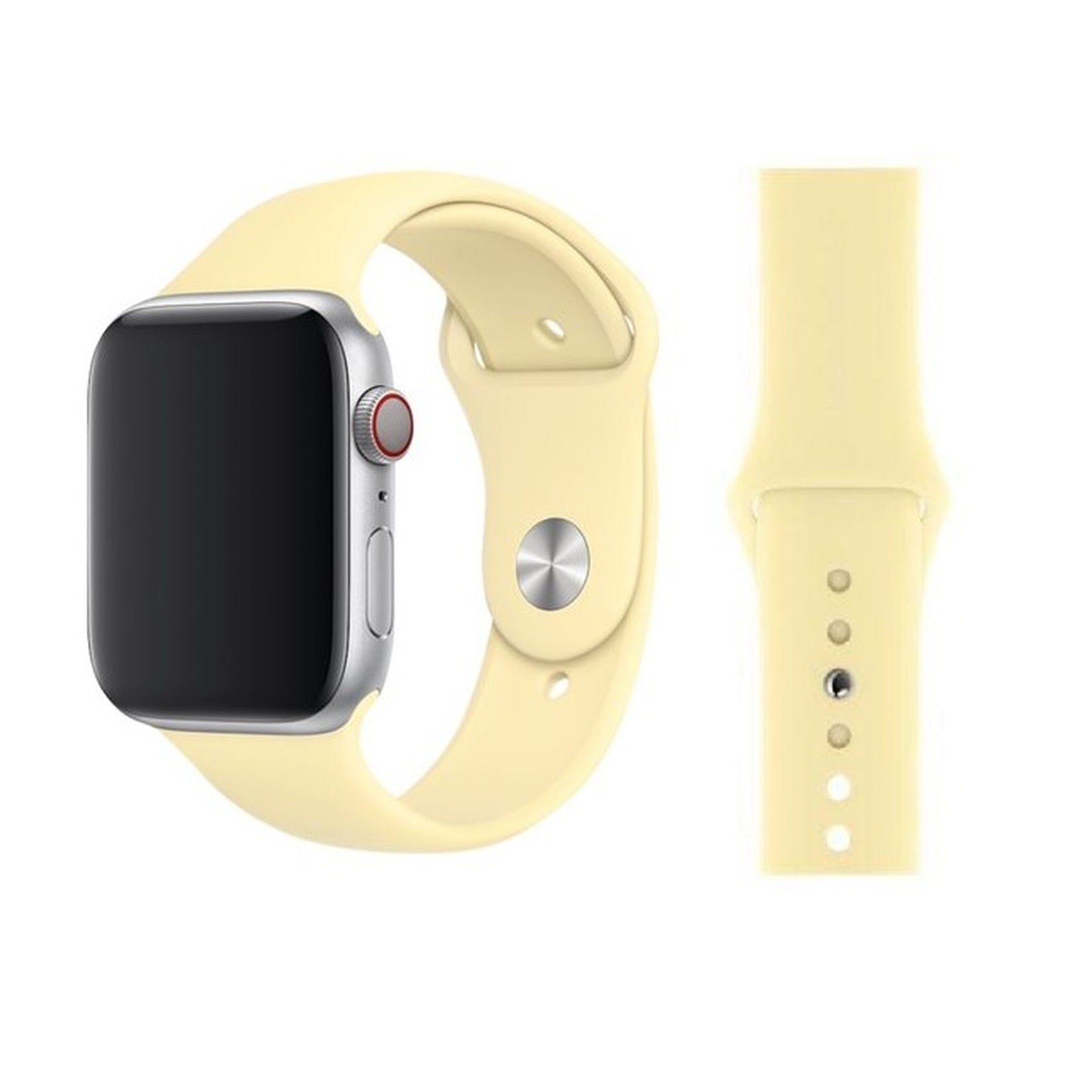 Curea Originala Sport Apple Watch MTPF2ZM/A - M/L 41/40/38 mm Mellow Yellow Resigilat - 190198847478 - 1