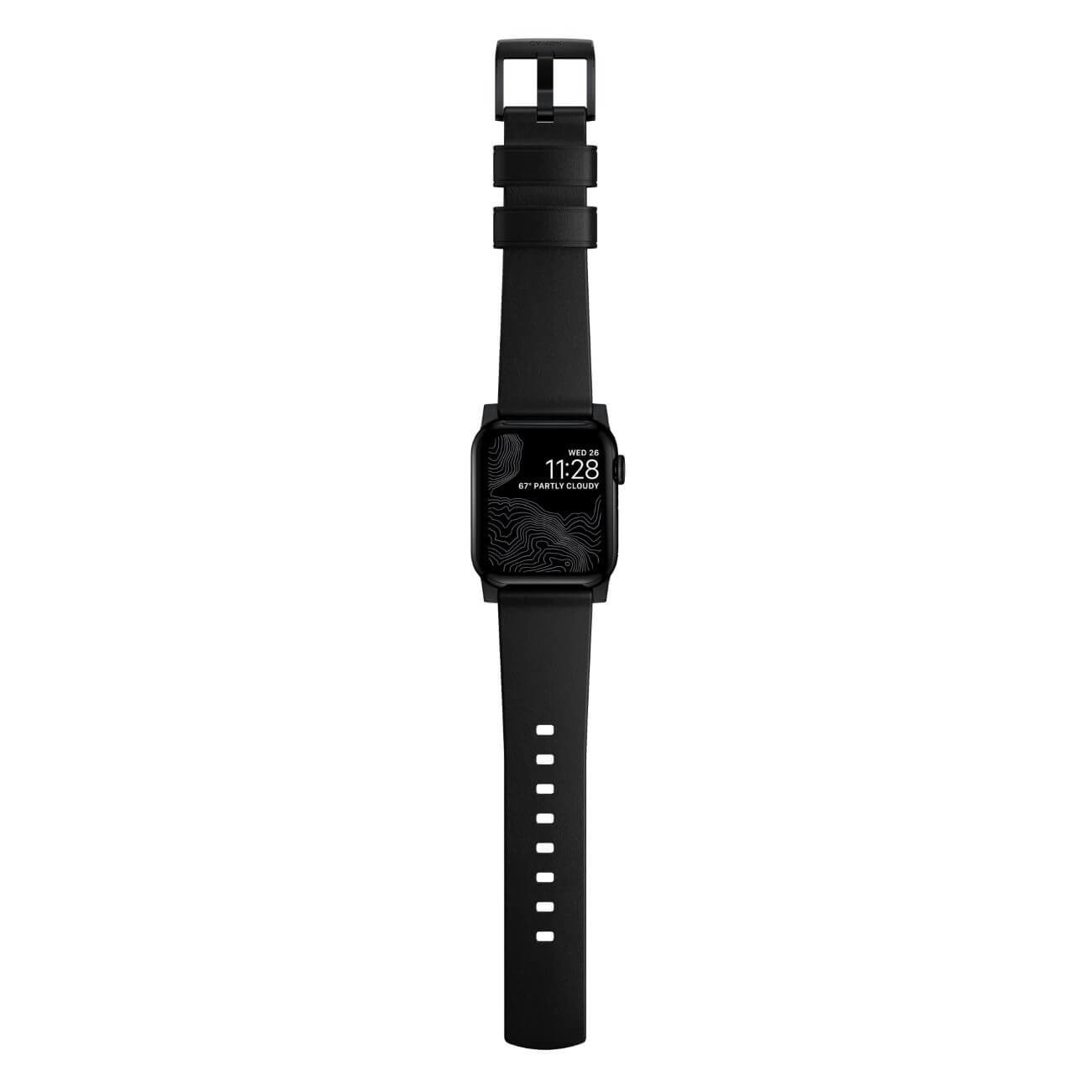 Curea Piele Naturala Nomad Modern - Apple Watch 7/SE/6/5/4/3/2/1 45 / 44 / 42 mm - Black - NM1A41BM00 - 855848007588 - 6