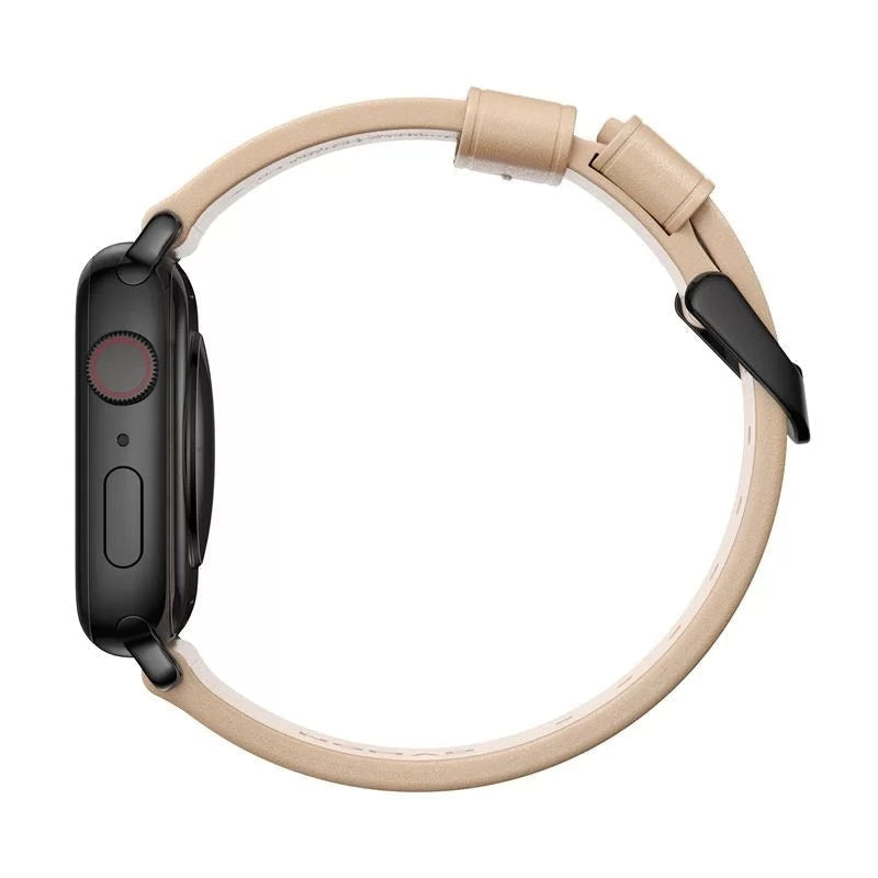 Curea Piele Naturala Nomad Modern Slim - Apple Watch 7/SE/6/5/4/3/2/1 - 41 / 40 / 38 mm - Natural - NM10jNB000 - 856500019369 - 3
