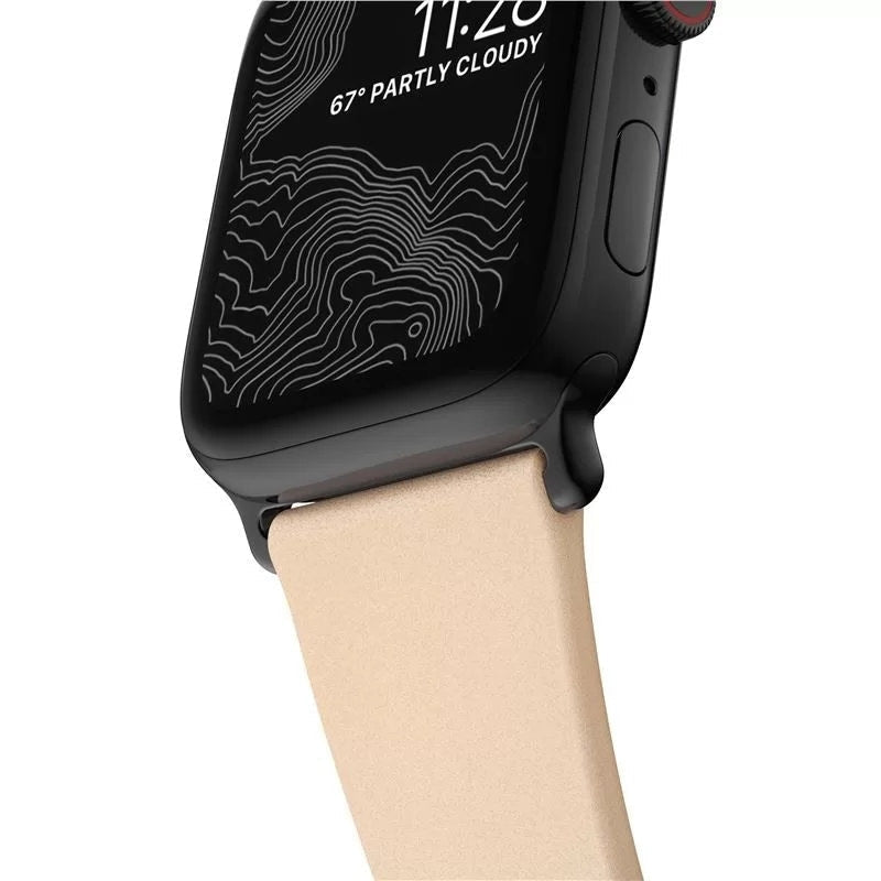 Curea Piele Naturala Nomad Modern Slim - Apple Watch 7/SE/6/5/4/3/2/1 - 41 / 40 / 38 mm - Natural - NM10jNB000 - 856500019369 - 5