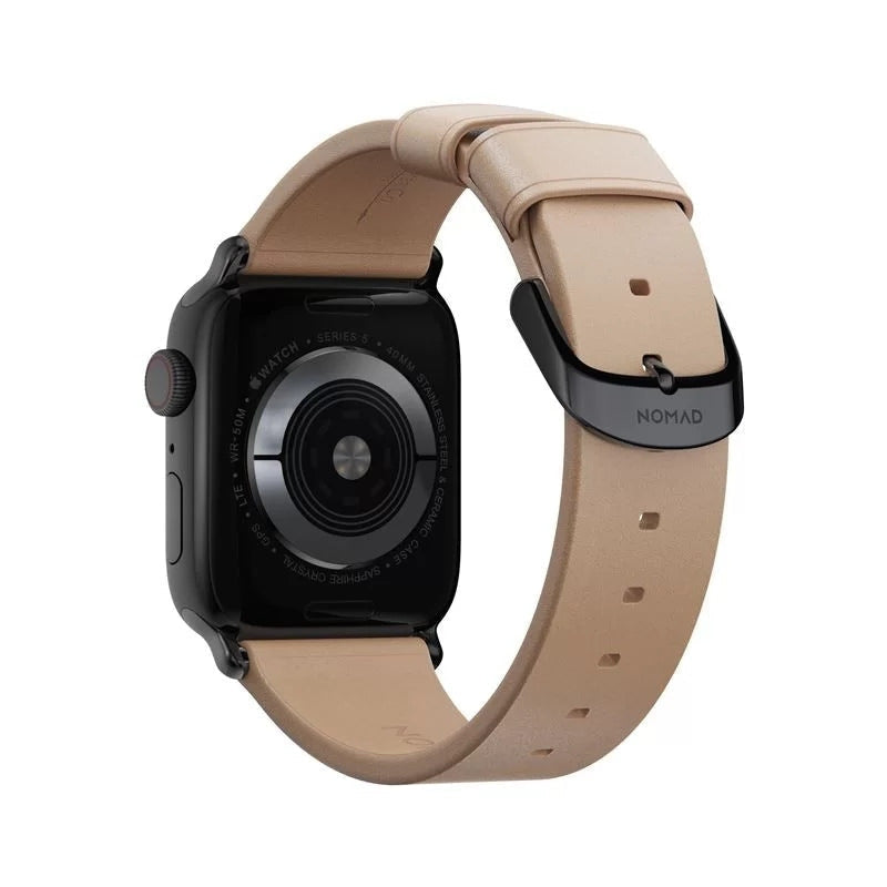 Curea Piele Naturala Nomad Modern Slim - Apple Watch 7/SE/6/5/4/3/2/1 - 41 / 40 / 38 mm - Natural - NM10jNB000 - 856500019369 - 2