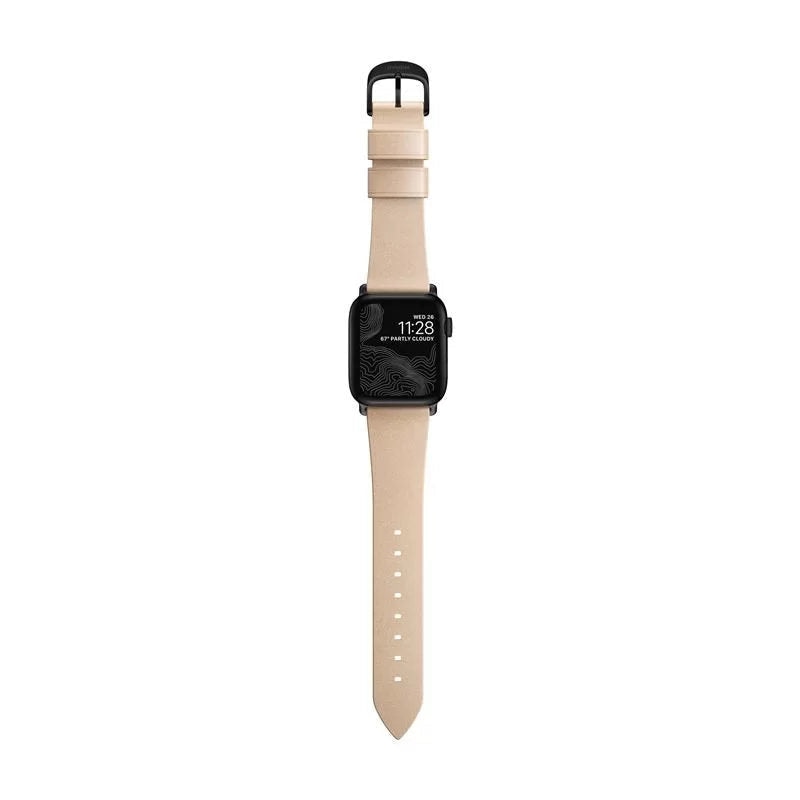 Curea Piele Naturala Nomad Modern Slim - Apple Watch 7/SE/6/5/4/3/2/1 - 41 / 40 / 38 mm - Natural - NM10jNB000 - 856500019369 - 4