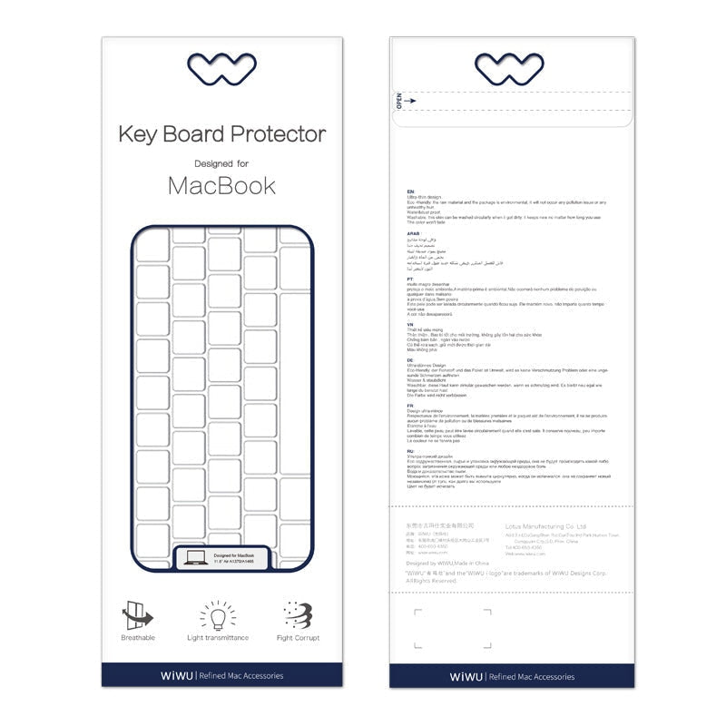 Folie Protectie Tastatura WiWU MacBook 13.3’ (2016-2019) - 6973218934631 - 6