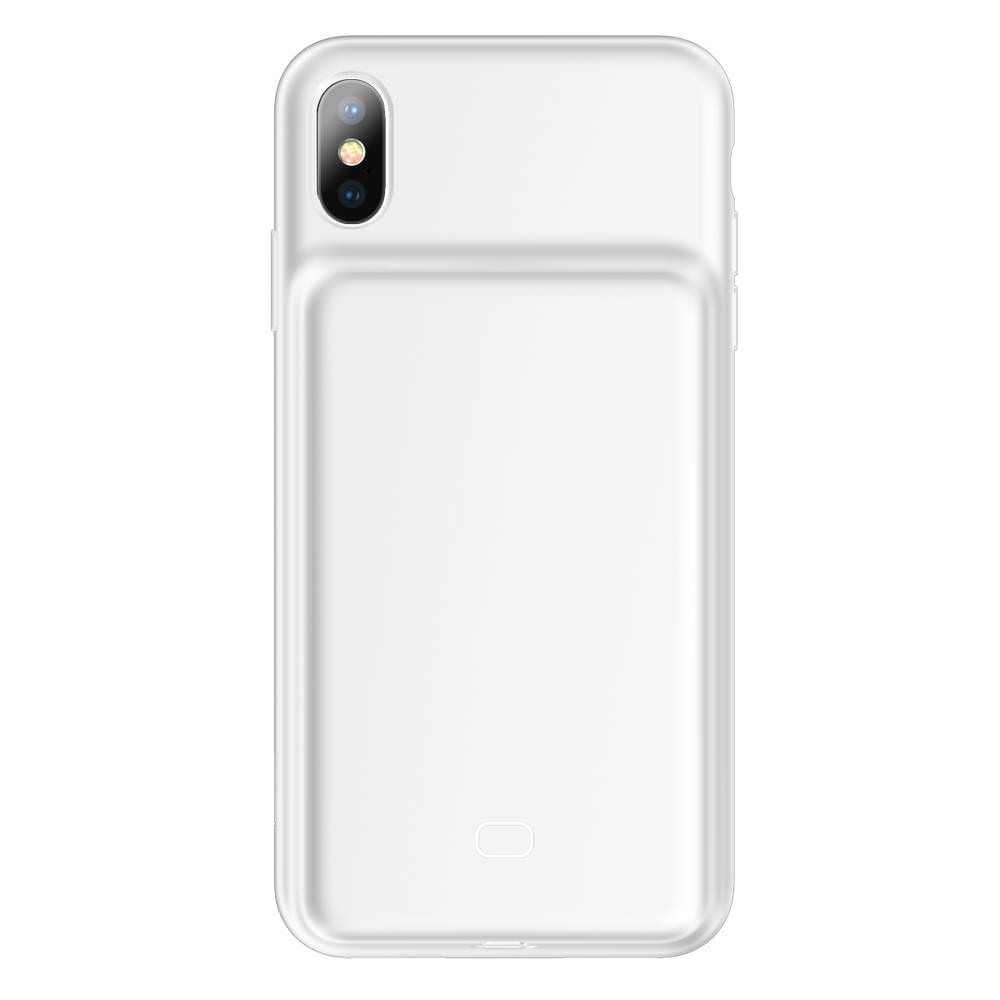 Husa cu Extra Baterie Externa 3300 mAh Baseus - iPhone XS & X - White - ACAPIPH58-ABJ02 - 6953156292703 - 1