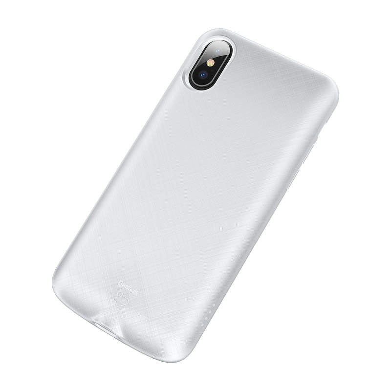 Husa cu Extra Baterie Externa 4000 mAh Baseus - iPhone XS & X - White - ACAPIPH58-BJ02 - 6953156282919 - 2