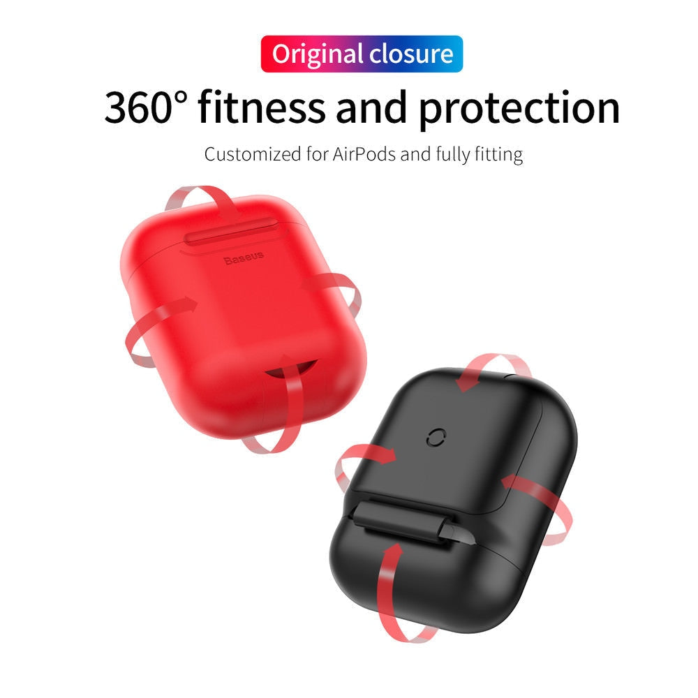 Husa cu Incarcare Wireless Baseus - Apple AirPods - Red - WIAPPOD-09 - 6953156282957 - 3