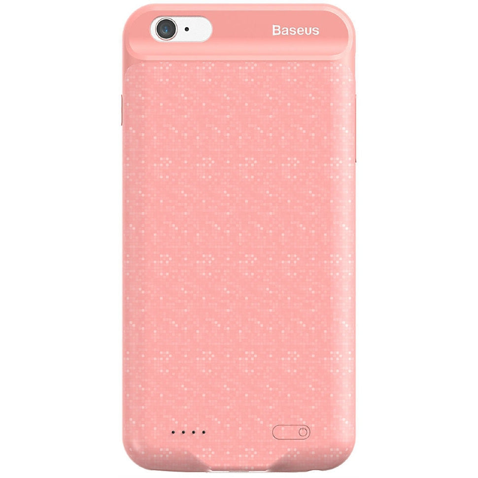 Husa cu Extra Baterie Externa 7300 mAh Baseus - iPhone 6(s) Plus - Pink - ACAPIPH6SP-LBJ04 - 6953156260214 - 1