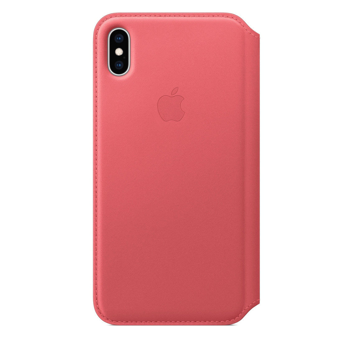 Husa Originala Piele Naturala Folio Apple MRX12ZM/A - iPhone XS & X Peony Pink - 190198763600 - 1