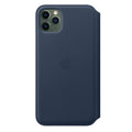 Husa Originala Piele Naturala Folio Apple MY1L2ZM/A - iPhone 11 Pro Max Deep Sea Blue Resigilat - 190199651456 - 5