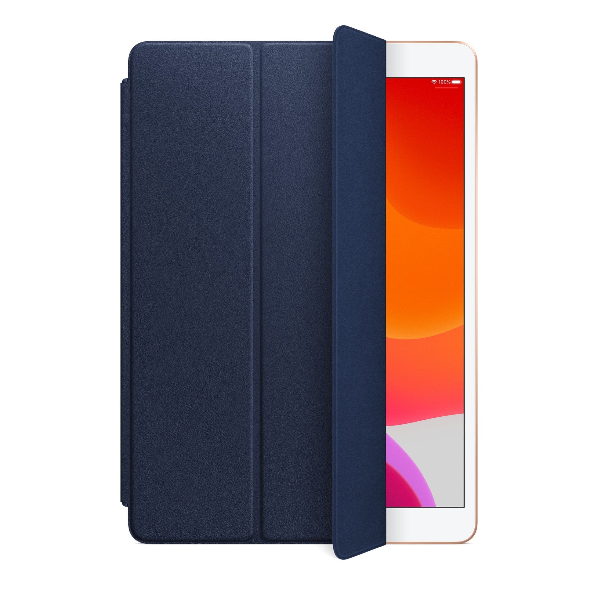 Husa Originala Piele Naturala Smart Cover Apple MPUA2ZM/A - iPad 9 8 & 7 Pro 10.5 Air 3 (2019) Midnight Blue Resigilat - 190198375940 - 1