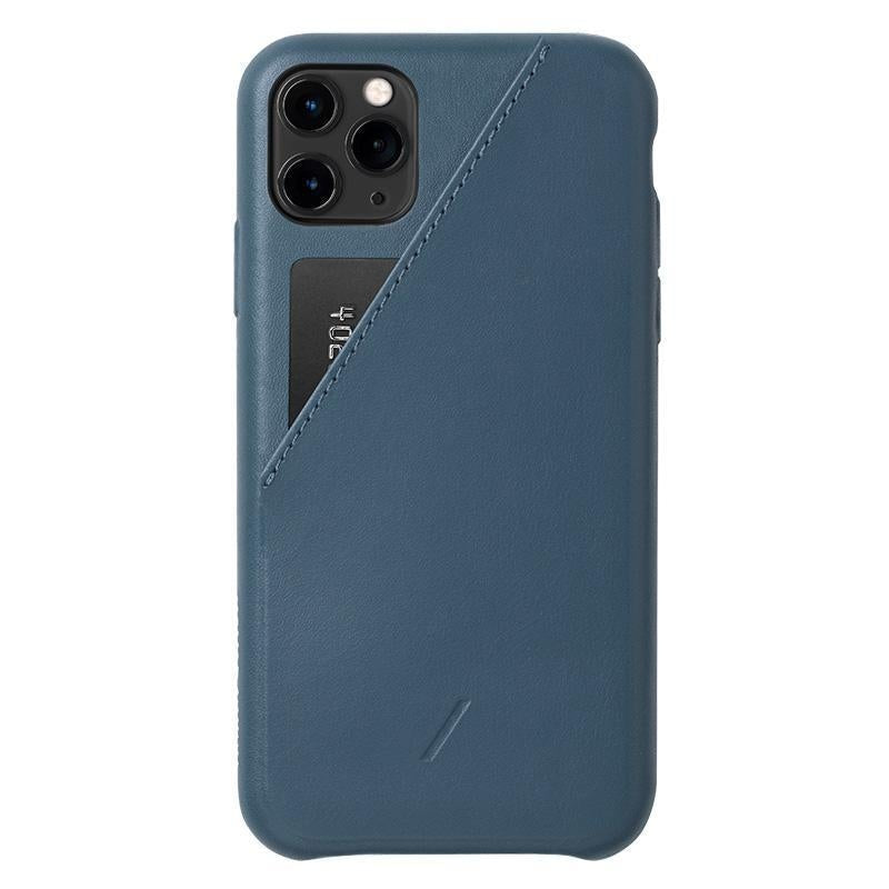 Husa Piele Naturala cu Buzunar Card Native Union Clic - iPhone 11 Pro Max - Indigo - CCARD-IND-NP19L - 4895200432739 - 1