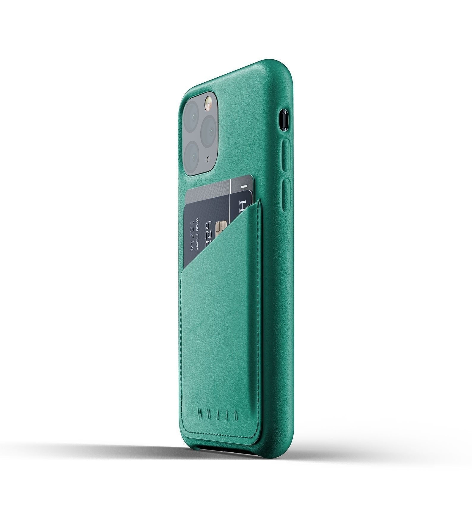 Husa Piele Naturala cu Buzunar Card Mujjo - iPhone 11 Pro - Alpine Green - MUJJO-CL-002-GR - 8718546172113 - 1