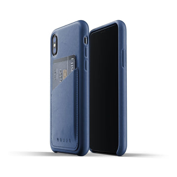 Husa Piele Naturala cu Buzunar Card Mujjo - iPhone XS & X - Blue - MUJJO-CS-092-BL - 8718546171918 - 1