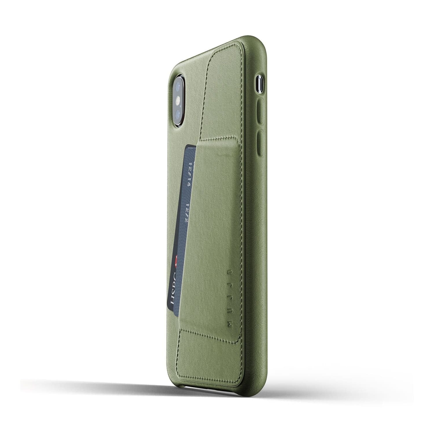 Husa Piele Naturala cu Buzunar Card Mujjo - iPhone XS Max - Olive - MUJJO-CS-102-OL - 8718546171802 - 7