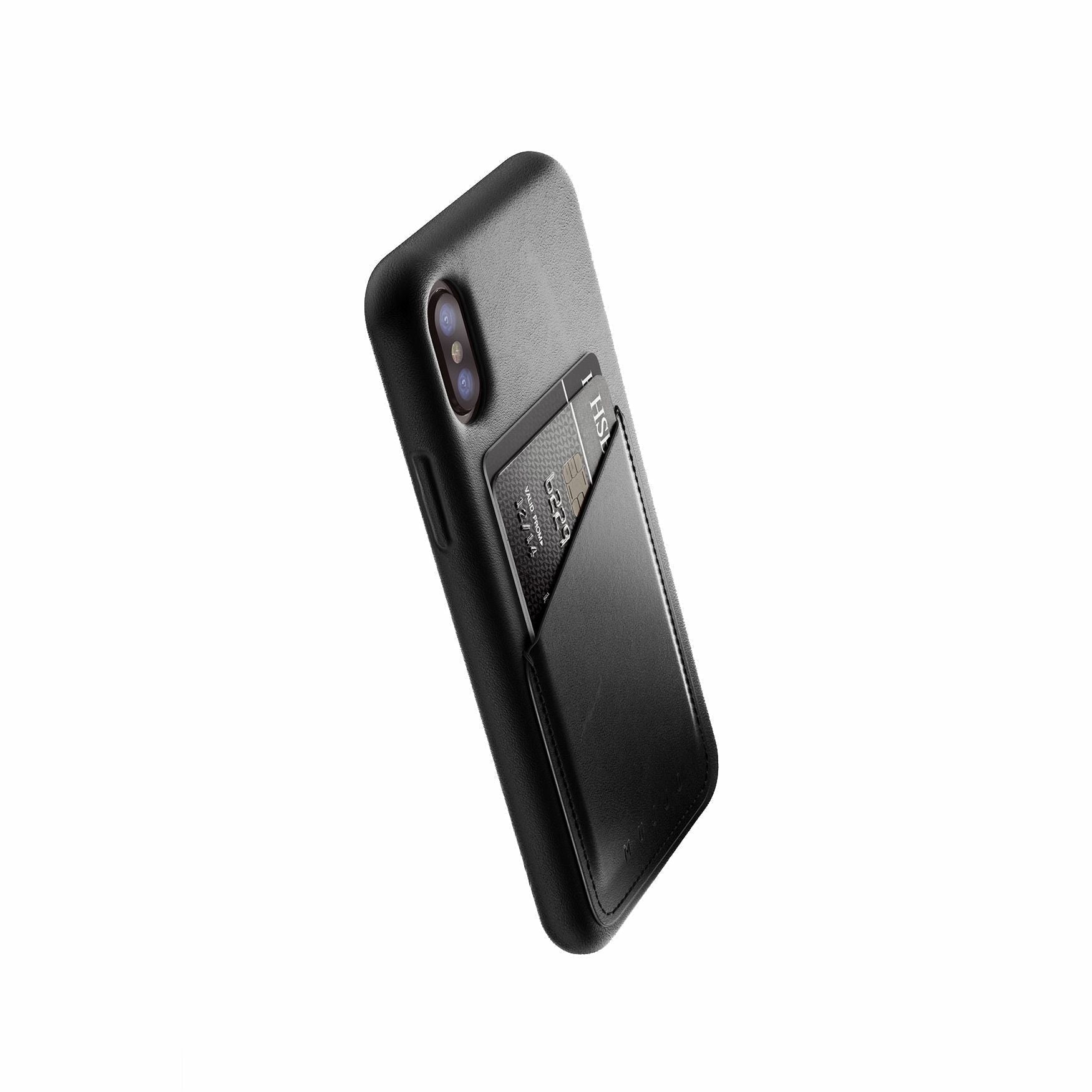 Husa Piele Naturala cu Buzunar Card Mujjo - iPhone XS & X - MUJJO-CS-092-BL - 8718546171918 - 7