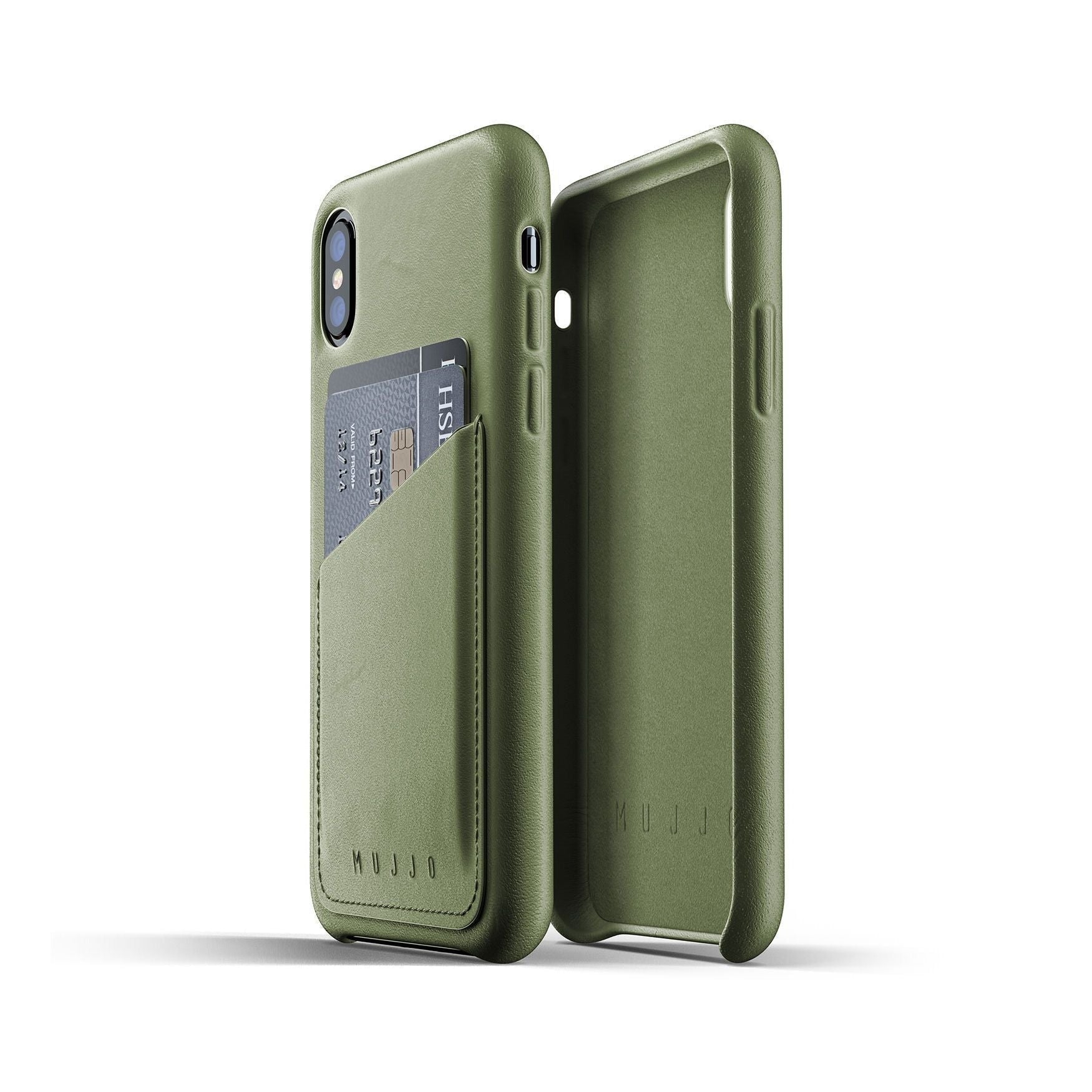 Husa Piele Naturala cu Buzunar Card Mujjo - iPhone XS & X - MUJJO-CS-092-BL - 8718546171918 - 17