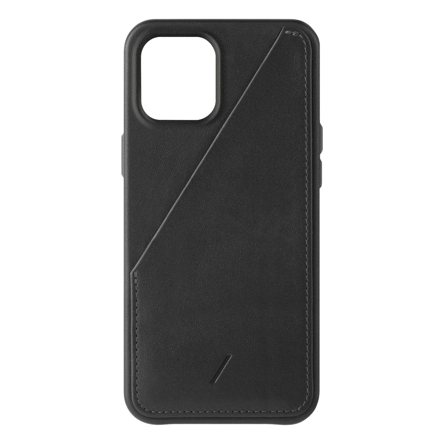 Husa Piele Naturala cu Buzunar Card Native Union Clic - iPhone 12 Pro Max - Black - CCARD-BLK-NP20L - 4895200438649 - 8