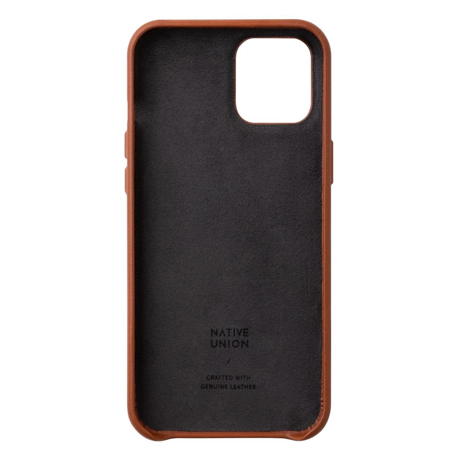 Husa Piele Naturala cu Buzunar Card Native Union Clic - iPhone 12 Pro Max - CCARD-TAN-NP20L - 4895200438670 - 4