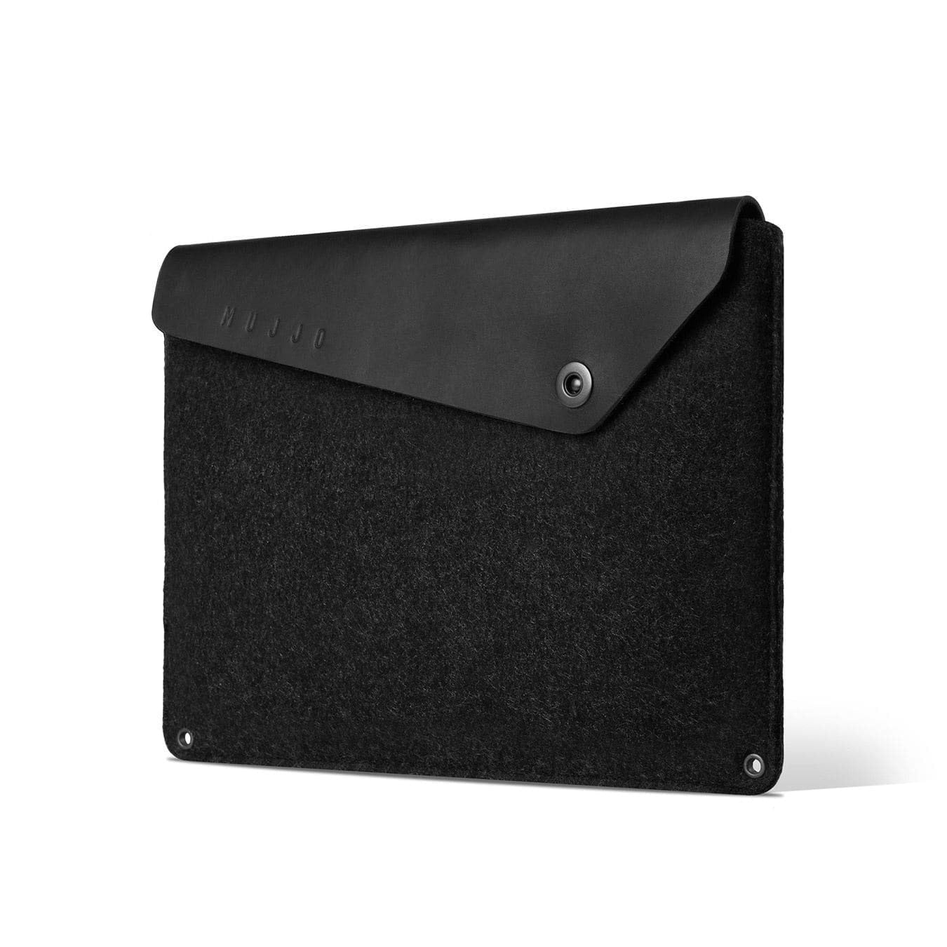 Husa Piele Naturala Mujjo - Macbook 12’ & Laptopuri (până la 28 x 20 3 cm) - Black - MUJJO-SL-078-BK - 8718546170911 - 1