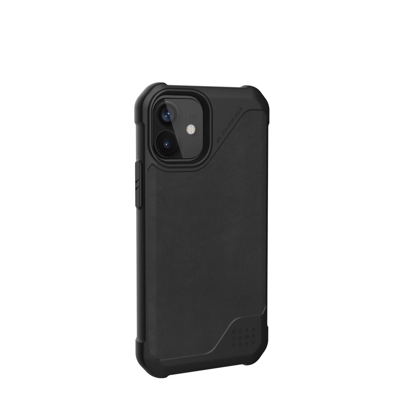 Husa Piele Naturala Urban Armor Gear Metropolis LT - iPhone 12 Mini - Black - 11234O118340 - 812451036725 - 3