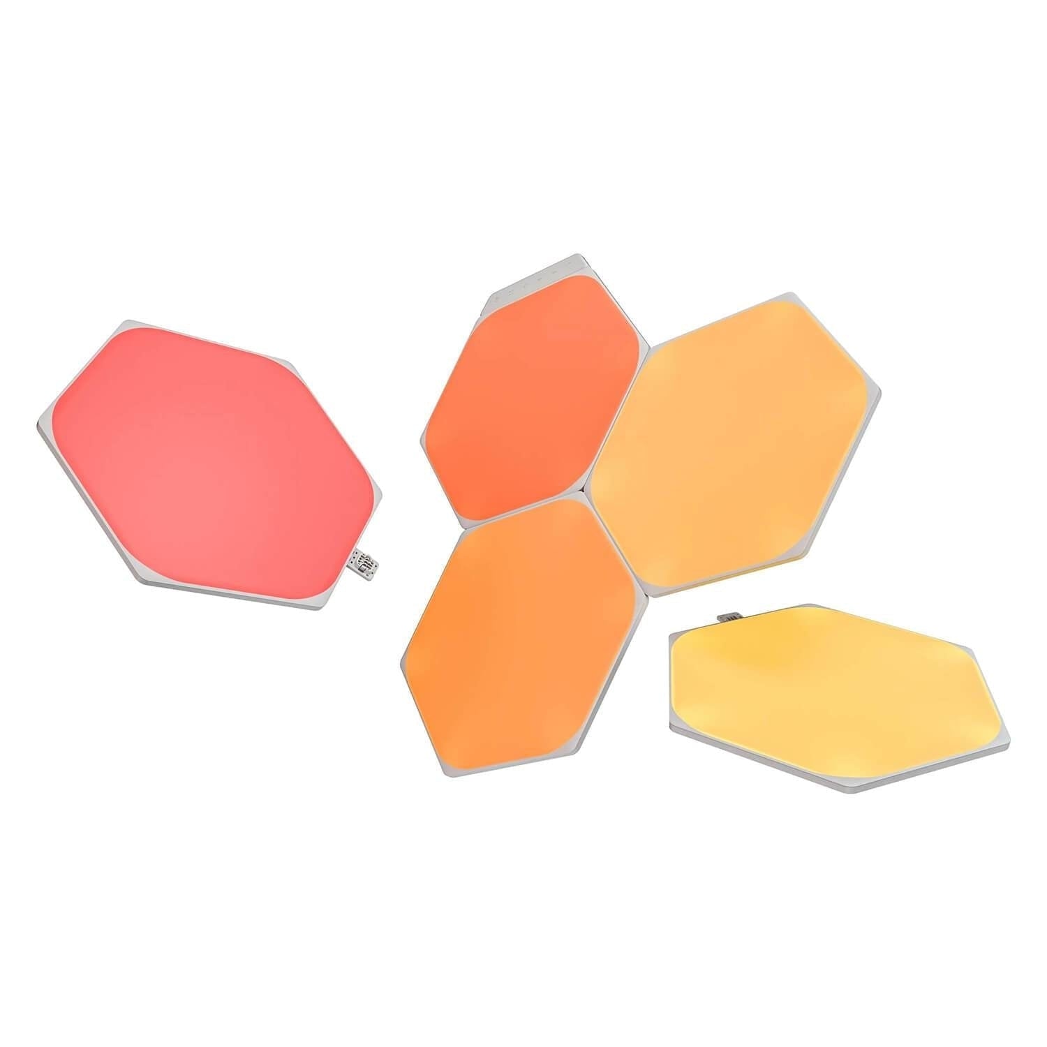 Panou Luminos LED Nanoleaf Shapes Hexagons Starter Kit 5 Pack - RGBW Wi-Fi Control Multi-Touch - NL42-5002HX-5PK - 840102700640 - 3