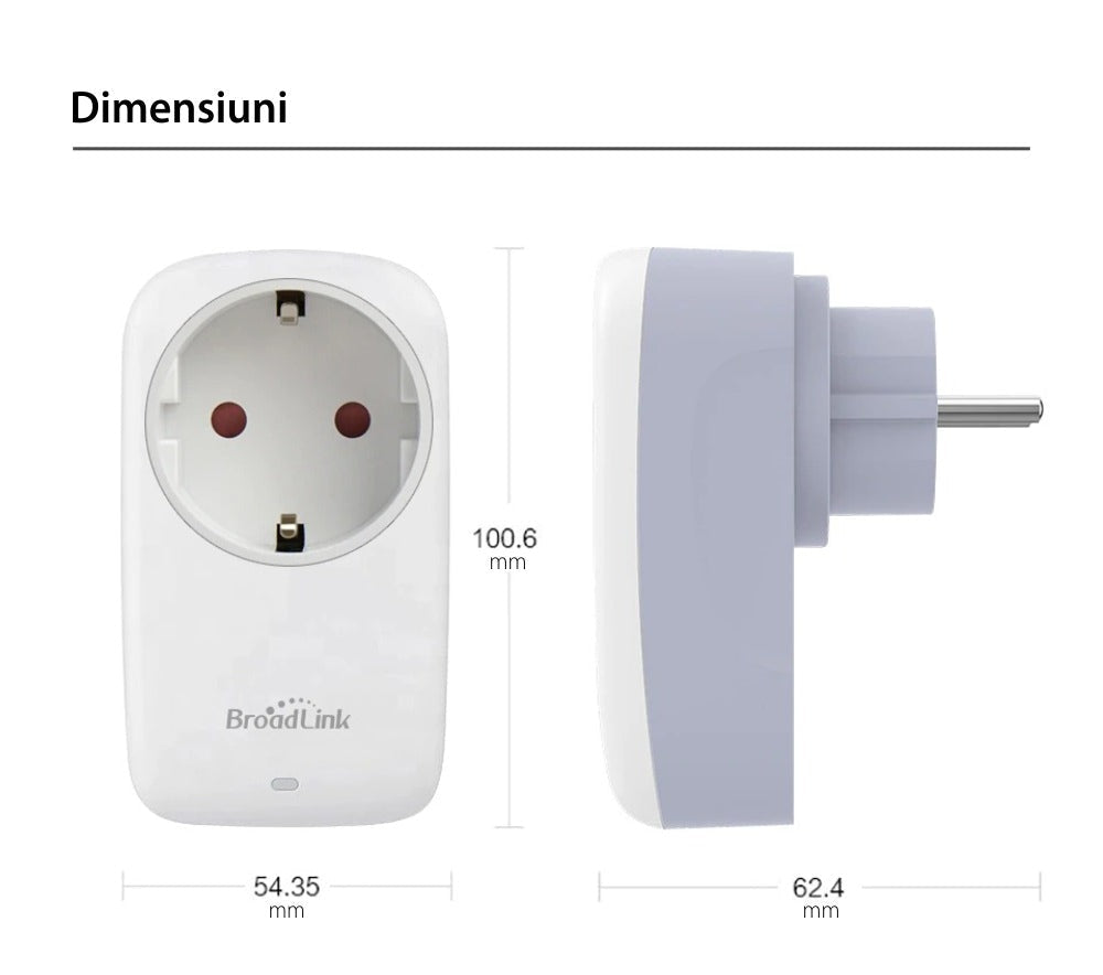 Priza Smart BroadLink SP4L-EU - WiFi Control Vocal Google Alexa App Programare Lumina - 6924826704482 - 8