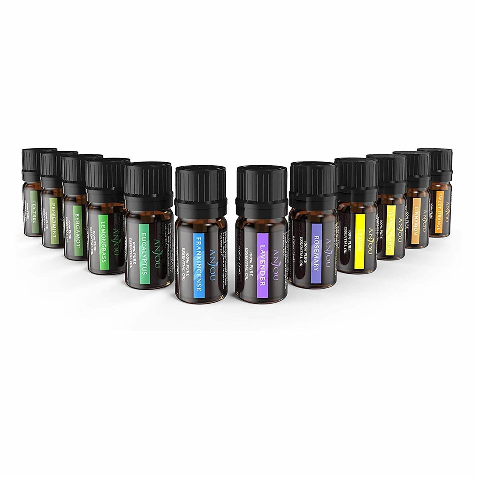 Set Uleiuri Esentiale Anjou 12 x 5ml - 100% Puritate pentru Difuzor Aromaterapie Umidificator Masaj - 10-01000-015 - 661094440600 - 2