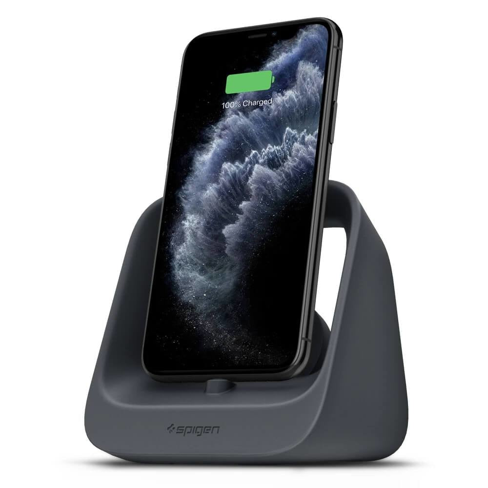 Statie Dock Incarcare Spigen 2-in-1 - Apple iPhone/AirPods & Watch - Charcoal - AMP00999 - 8809685629450 - 2