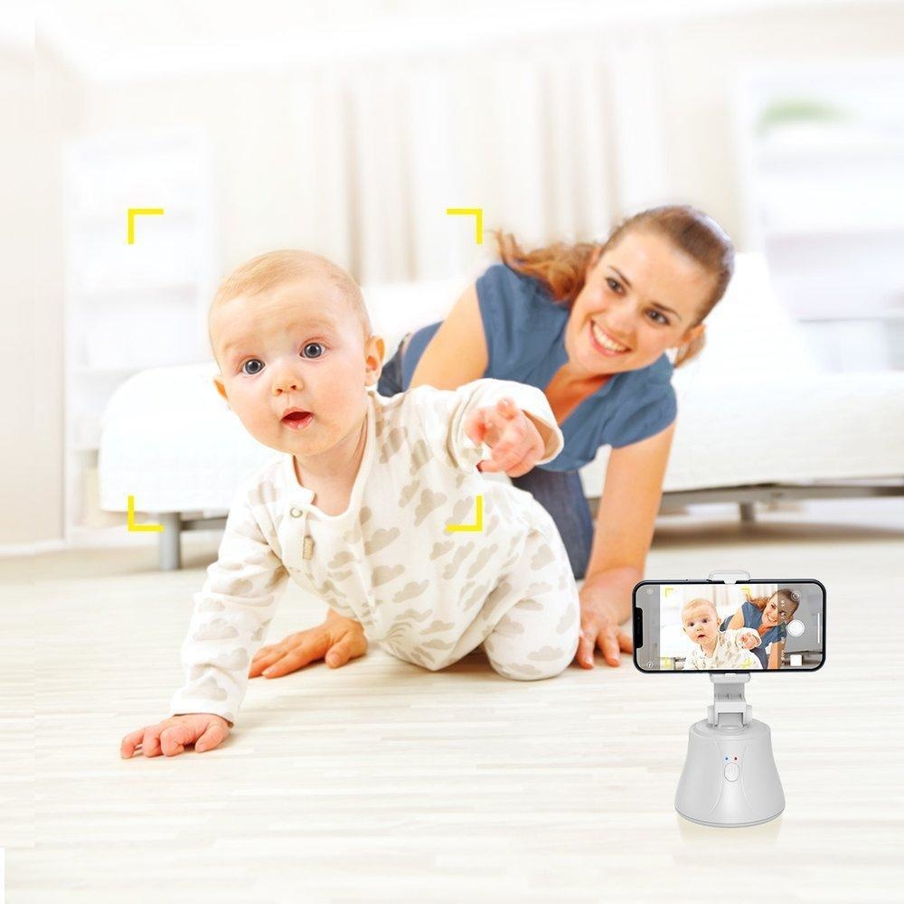 Suport Rotativ 360° Smartphone Baseus - Live Streaming Tracking AI al Fetei Stabilizator Gimbal - White - SUYT-B02 - 6953156232082 - 8