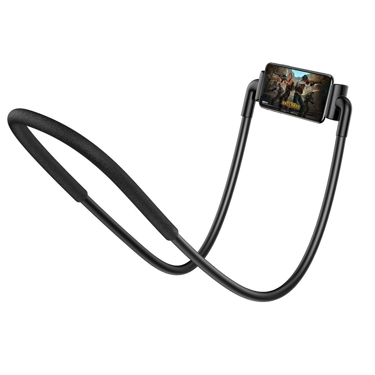 Suport Smartphone la Gat Baseus Neck-Mounted Lazy - Telefon & Tableta 4-10’ - Black - SUJG-ALR01 - 6953156286030 - 8