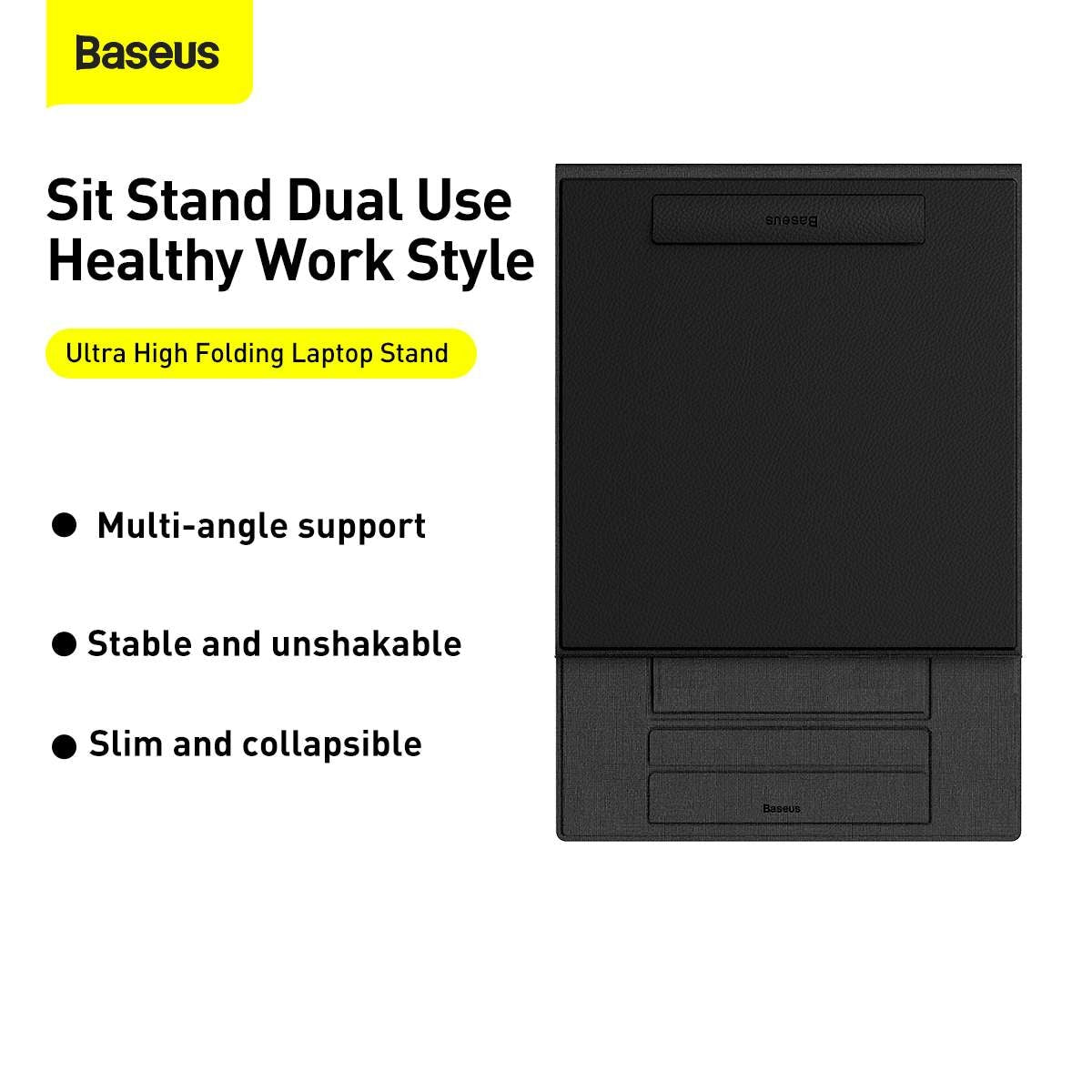 Suport Stand Laptop Ultra High Baseus 11-16 inch - Black - SUZB-A01 - 6953156201057 - 7