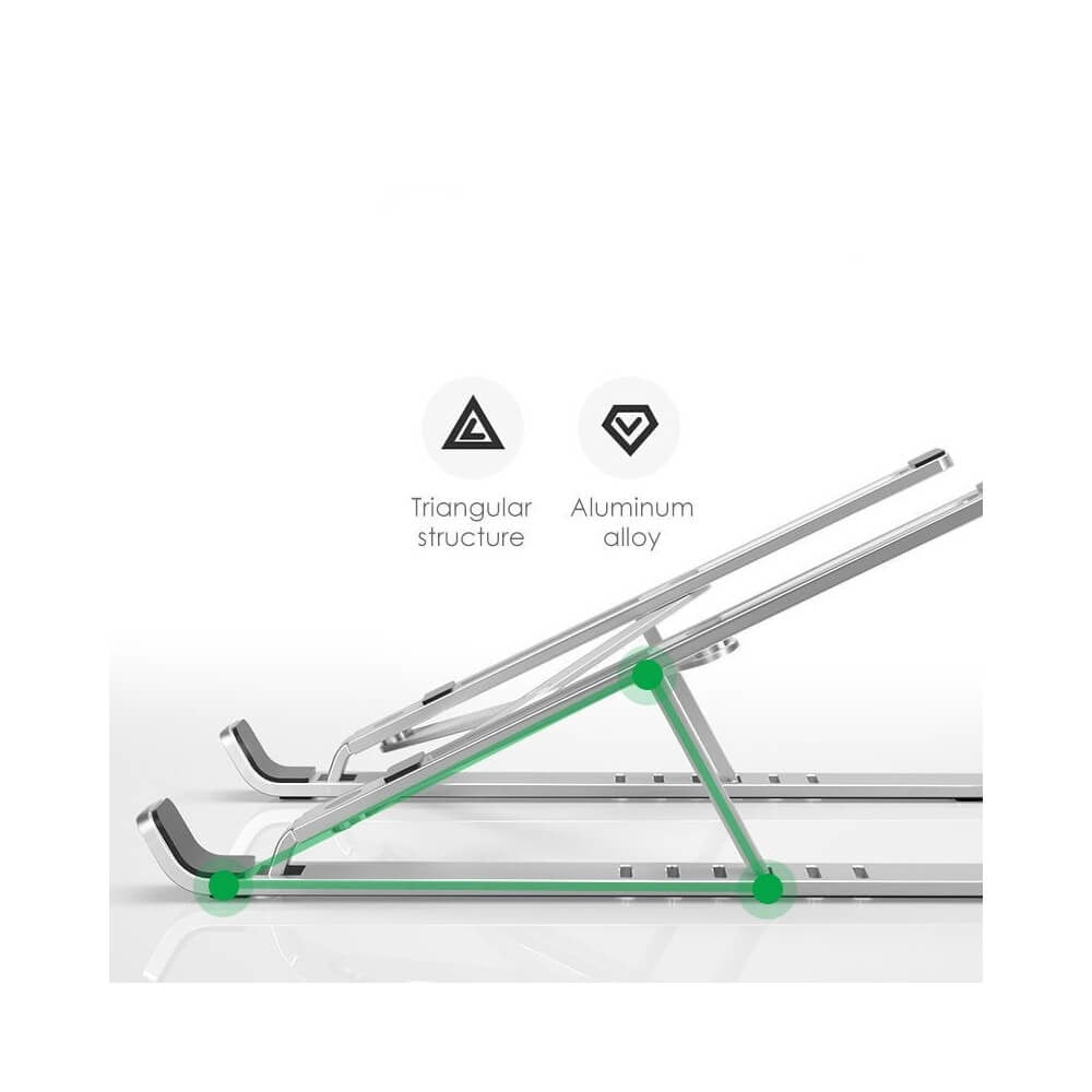 Suport Stand Universal Laptop Tech-Protect Alustand - Pliabil Portabil Aluminiu - 795787711361 - 5