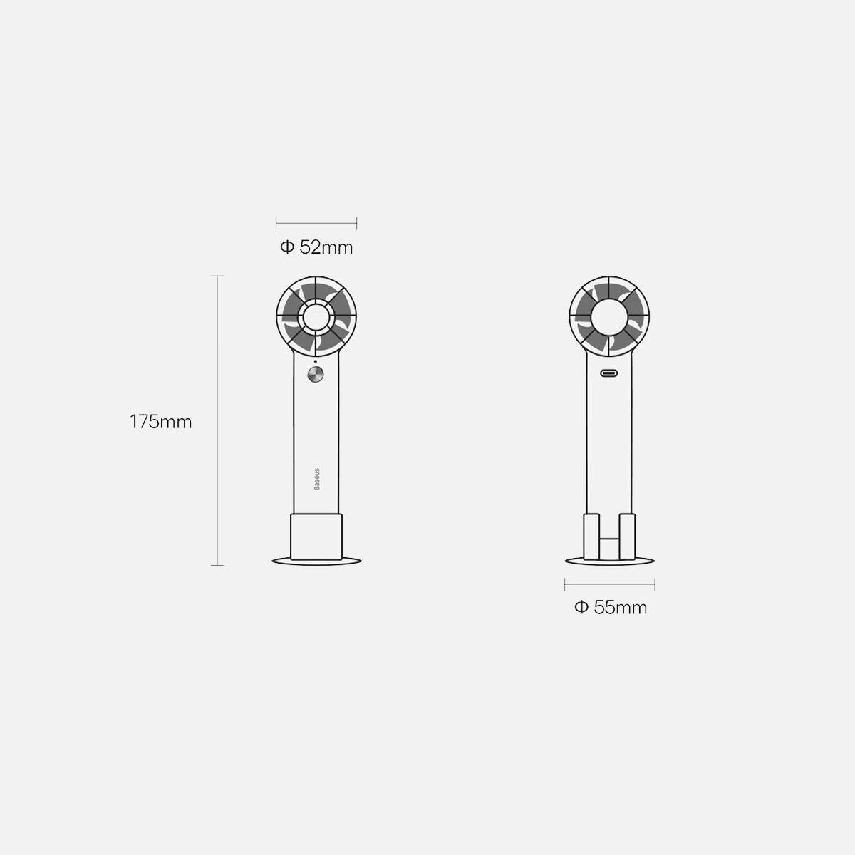 Ventilator Baseus ACFX Flyer Turbine - 2000 mAh 3 Niveluri Pana la 8 Ore - ACFX000002 - 6932172605384 - 43